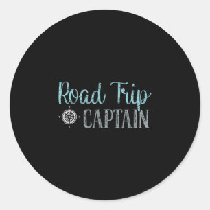 Pegatina Redonda Capitán de viaje Capitán de viaje 