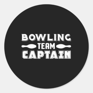 Pegatina Redonda Capitán del equipo de bolos
