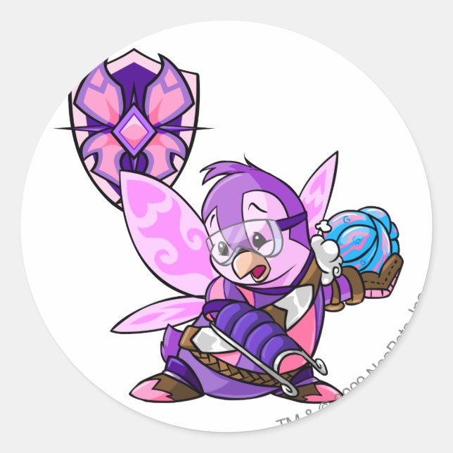 Pegatina Redonda Capitán del equipo de Faerieland 1 (Anverso)