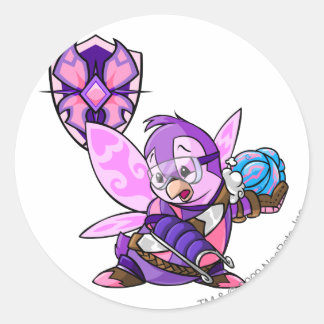Pegatina Redonda Capitán del equipo de Faerieland 1