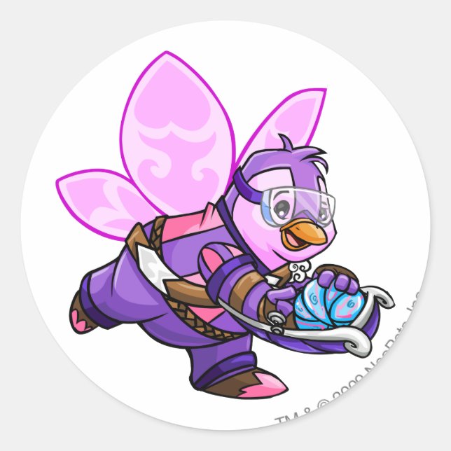 Pegatina Redonda Capitán del equipo de Faerieland 2 (Anverso)