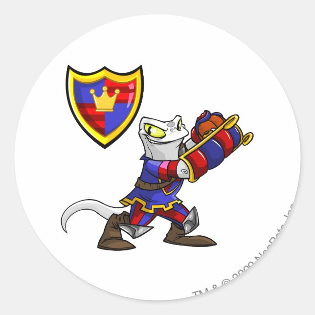 Pegatina Redonda Capitán del equipo de Meridell 1 (Anverso)