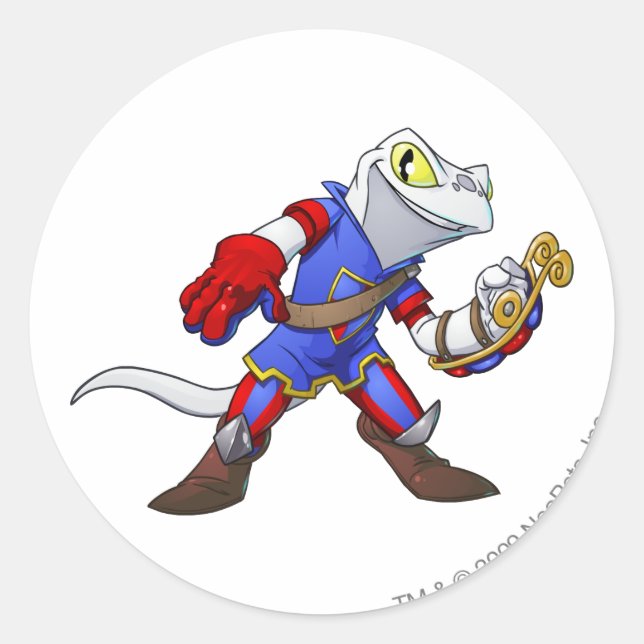 Pegatina Redonda Capitán del equipo de Meridell 2 (Anverso)