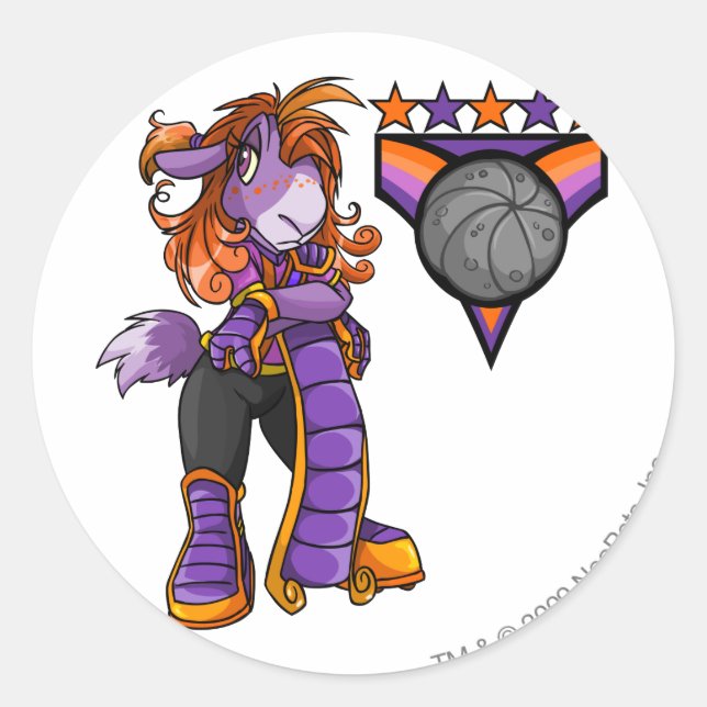 Pegatina Redonda Capitán del equipo Kreludor 1 (Anverso)