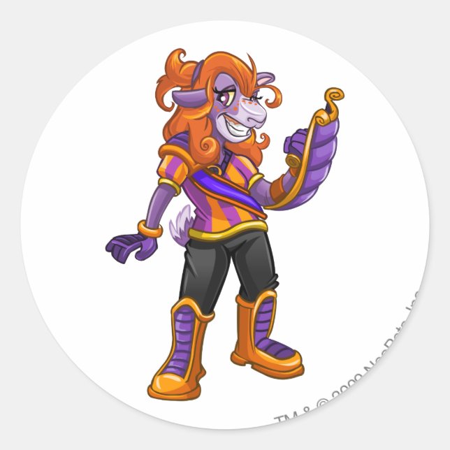 Pegatina Redonda Capitán del equipo Kreludor 2 (Anverso)