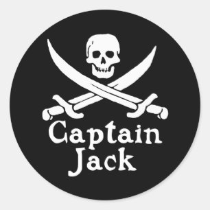 Pegatina Redonda Capitán Jack