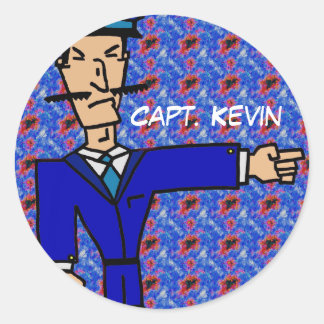 Pegatina Redonda Capitán Kevin