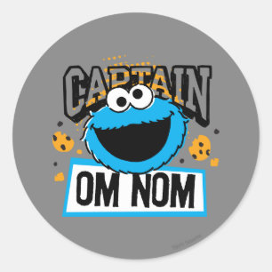 Pegatina Redonda Capitán Monstruo de la Galleta