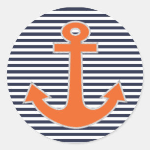 Pegatina Redonda Capitán Nautical del Ancla de Bordado Original