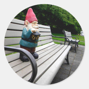 Pegatina Redonda Capitol Park Gnome