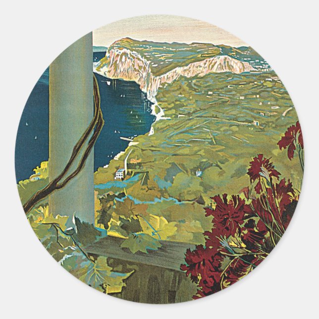 Pegatina Redonda Capri (Anverso)