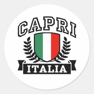 Pegatina Redonda Capri Italia