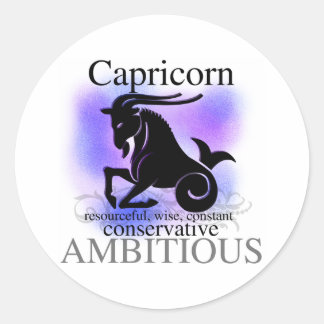 Pegatina Redonda Capricorn Acerca de ti