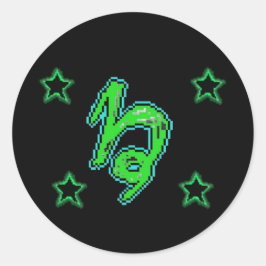 Pegatina Redonda CAPRICORN Stars
