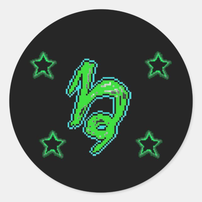 Pegatina Redonda CAPRICORN Stars (Anverso)