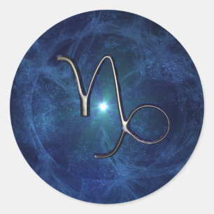 Pegatina Redonda Capricornio