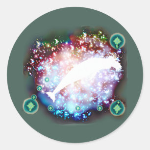 Pegatina Redonda Capricornio