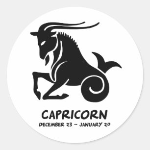 Pegatina Redonda Capricornio