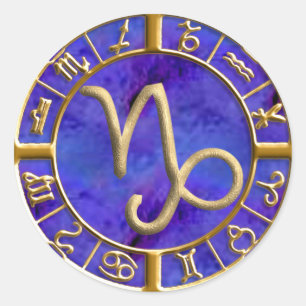 Pegatina Redonda Capricornio