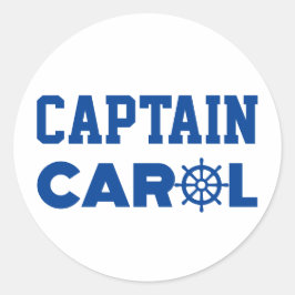 Pegatina Redonda Captain Carol
