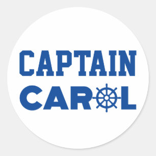 Pegatina Redonda Captain Carol