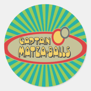 Pegatina Redonda Captain MATZA BALLS