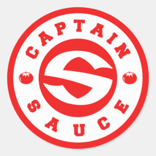 Pegatina Redonda CaptainSauce Tomato