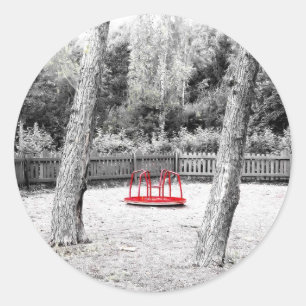 Pegatina Redonda Captura de arte pretencioso