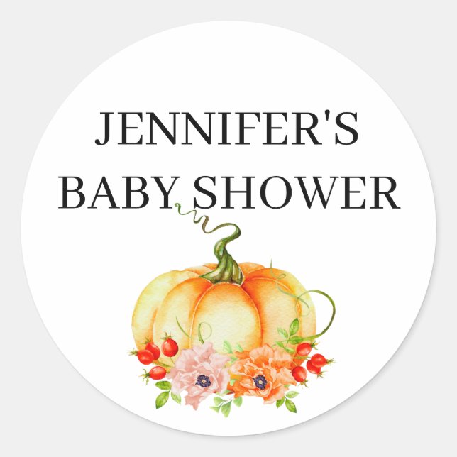 Pegatina Redonda Capucha de cascarilla de baño de bebé (Anverso)