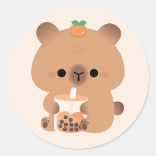 Pegatina Redonda Capybara Boba