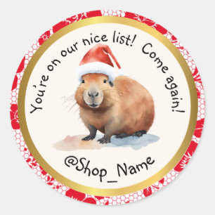 Pegatina Redonda CAPYBARA: Elevate Your Packaging Game! 🚀