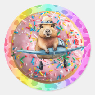 PEGATINA REDONDA CAPYBARA STICKER-1