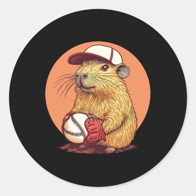 Pegatina Redonda Capyra Vende Jugador En Cubierta (Anverso)