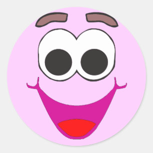 Pegatina Redonda Cara "
