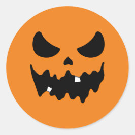 Pegatina Redonda Cara aterradora