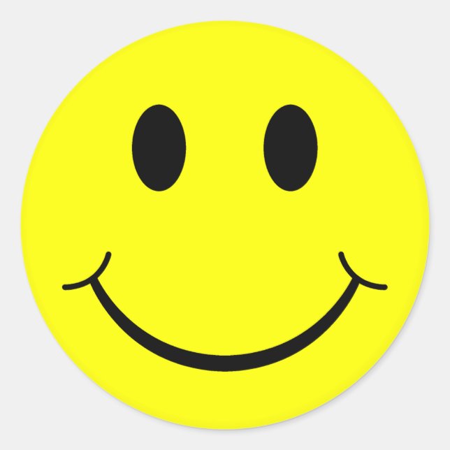 Pegatina Redonda Cara clásica (Anverso)