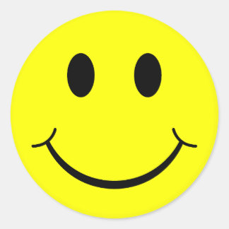 Pegatina Redonda Cara clásica