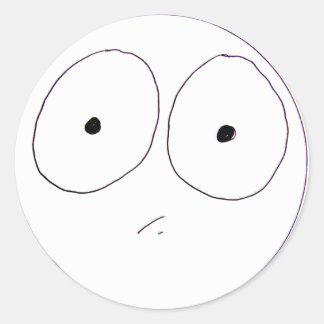Pegatina Redonda Cara cómica