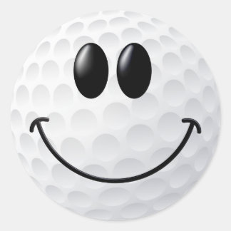 Pegatina Redonda Cara de bolas de golf