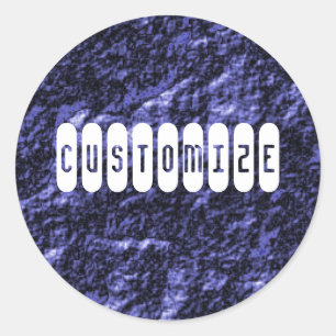 Pegatina Redonda Cara de carbón - Plantilla