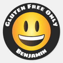 Cara de Emoji sonriente libre de gluten