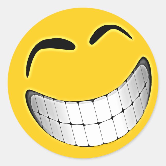 Pegatina Redonda Cara de grifo amarilla (Anverso)