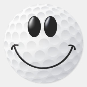 Pegatina Redonda Cara de la pelota de golf
