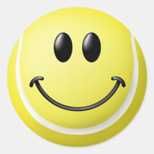 Pegatina Redonda Cara de la pelota de tenis