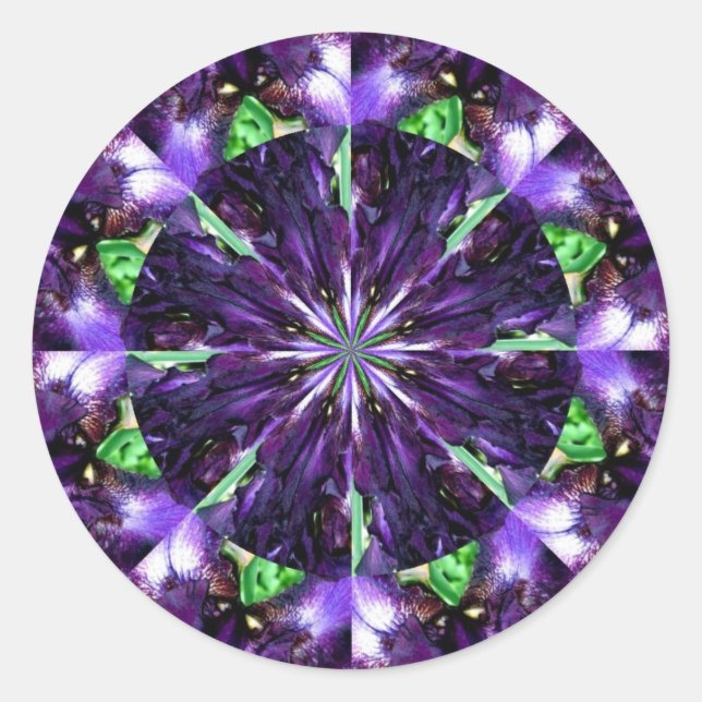 Pegatina Redonda cara de marioneta k (Anverso)