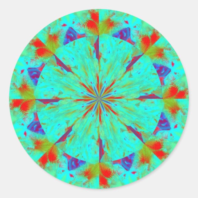 Pegatina Redonda cara de mascota ki2 (Anverso)