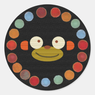 Pegatina Redonda ¡Cara de mono!