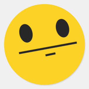 Pegatina Redonda Cara de póker