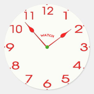 Pegatina Redonda cara de reloj_01