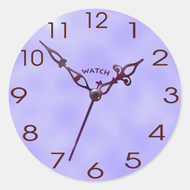 Pegatina Redonda cara de reloj_03 (Anverso)